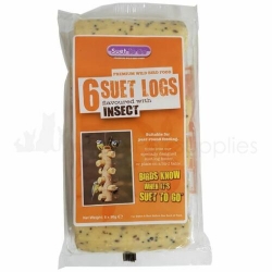 Suet To Go - Suet Logs with Insects. 